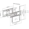 STELL SHO 5610 kihúzható TV konzol 32–70", fekete, 45 kg, VESA 400×400 thumbnail