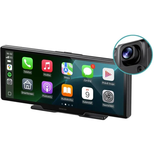 Sencor SCT M1090DBWT 10,26" bezdrôtový CarPlay a Android Auto displej s palubnou kamerou a cúvacou kamerou - 1