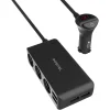 YENKEE YAC 450 autós töltőadapter 4x USB-A és 3x 12 V kimenettel, LED-kijelzővel, 100 cm kábellel thumbnail