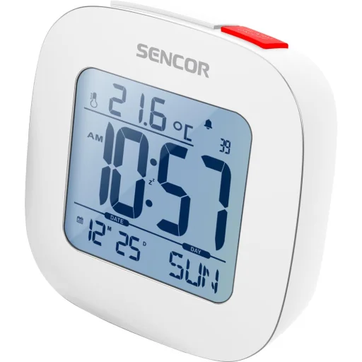 SENCOR SDC 1200 W rádióvezérelt ébresztőóra hőmérővel, fehér - 1