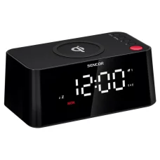 SENCOR SDC 7600 Qi digitális ébresztőóra vezeték nélküli 10 W gyorstöltővel