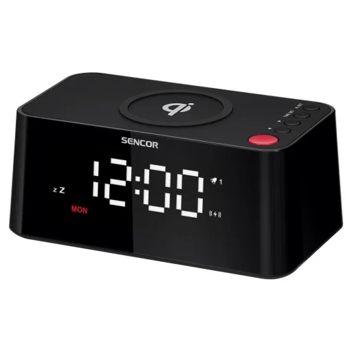 SENCOR SDC 7600 Qi digitális ébresztőóra vezeték nélküli 10 W gyorstöltővel - 2