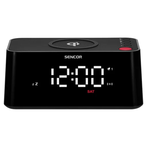 SENCOR SDC 7600 Qi digitális ébresztőóra vezeték nélküli 10 W gyorstöltővel - 3