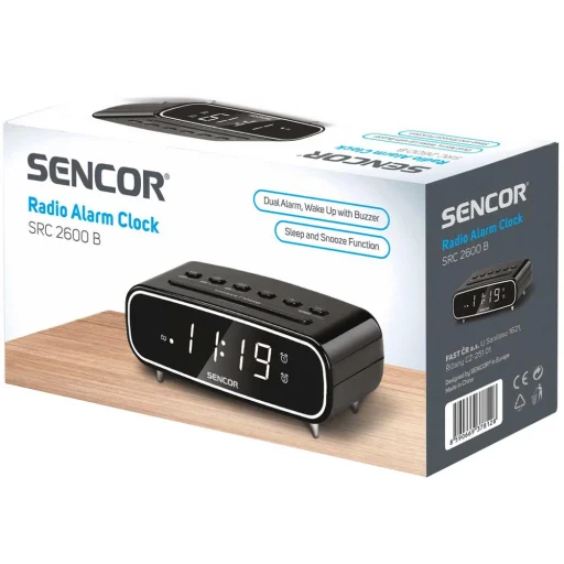 SENCOR SRC 2600 B rádiós ébresztőóra fekete - 8