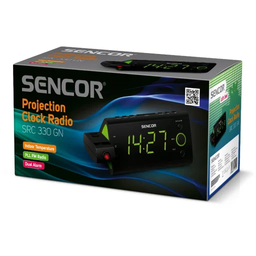 SENCOR SRC 330 GN rádiós kivetítős ébresztőóra zöld háttérvilágítással - 4