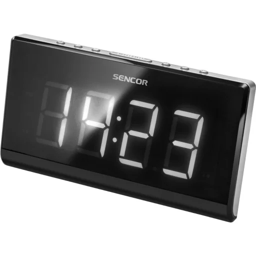 SENCOR SRC 340 kivetítős rádiós ébresztőóra fehér LED kijelzővel - 1