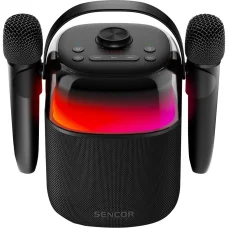SENCOR SSS 3450K karaoke hangszóró 2 vezeték nélküli mikrofonnal, 35 W, IPX5
