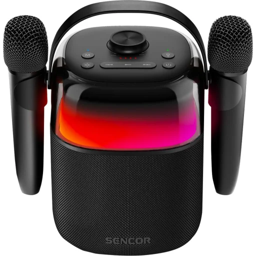 SENCOR SSS 3450K karaoke hangszóró 2 vezeték nélküli mikrofonnal, 35 W, IPX5 - 1