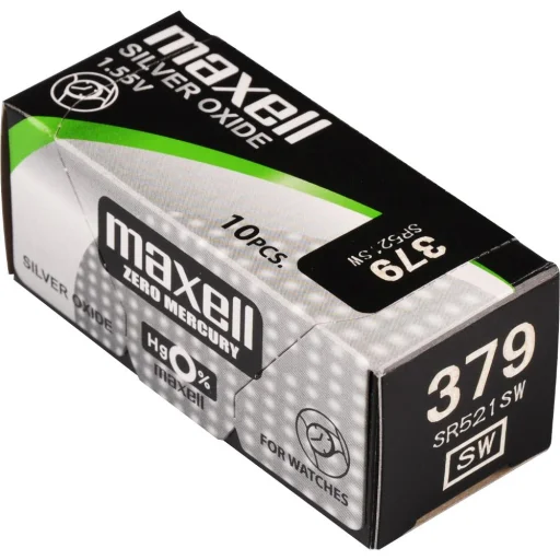 MAXELL 379/SR521SW/V379 strieborno-oxidová gombíková batéria 1 ks - 1