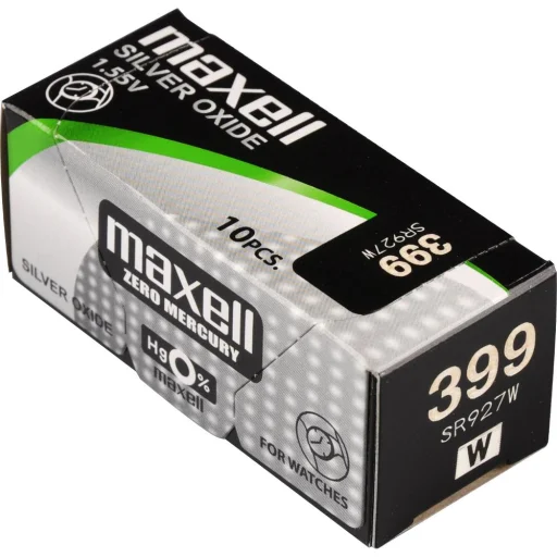 Maxell 399/SR927W/V399 strieborno-oxidová gombíková batéria 1 ks - 1