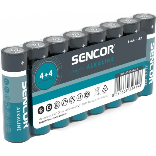 Sencor SBA LR6 AA alkalické batérie 8 ks - 9