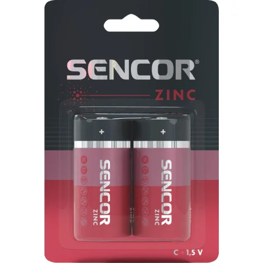 SENCOR SBA R14 C cink elem, 2 db - 1