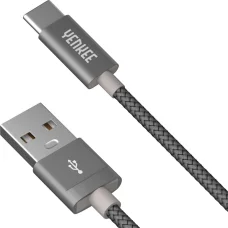 YENKEE YCU 301GY USB-A–USB-C töltő- és adatkábel 1 m szürke