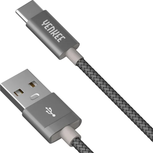 YENKEE YCU 301GY USB-A–USB-C töltő- és adatkábel 1 m szürke - 1