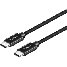 YENKEE YCU C02 BK USB-C–USB-C 2.0 töltő- és adatkábel, 0,2 m, fekete