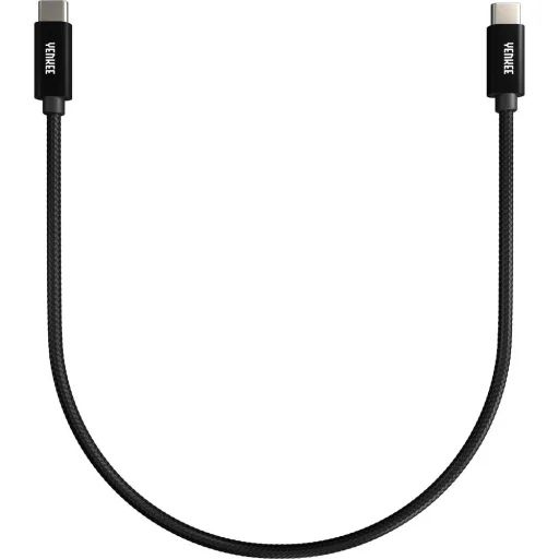 YENKEE YCU C02 BK USB-C–USB-C 2.0 töltő- és adatkábel, 0,2 m, fekete - 3