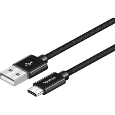 YENKEE YCU 301BK USB-A–USB-C töltő- és adatkábel 1 m fekete, 60 W