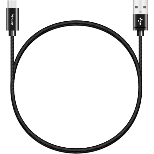YENKEE YCU 301BK USB-A–USB-C töltő- és adatkábel 1 m fekete, 60 W - 2