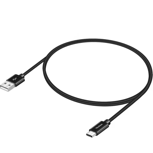 YENKEE YCU 301BK USB-A–USB-C töltő- és adatkábel 1 m fekete, 60 W - 3
