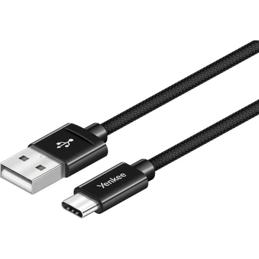 YENKEE YCU 301BK USB-A–USB-C töltő- és adatkábel 1 m fekete, 60 W - 1