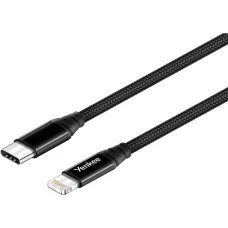 YENKEE YCU 631 MFi USB-C–Lightning fonott töltő- és adatkábel 1 m fekete