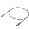 YENKEE YCU C101 SR USB-C–USB-C 2.0 töltő- és adatkábel, 1 m, szürke thumbnail