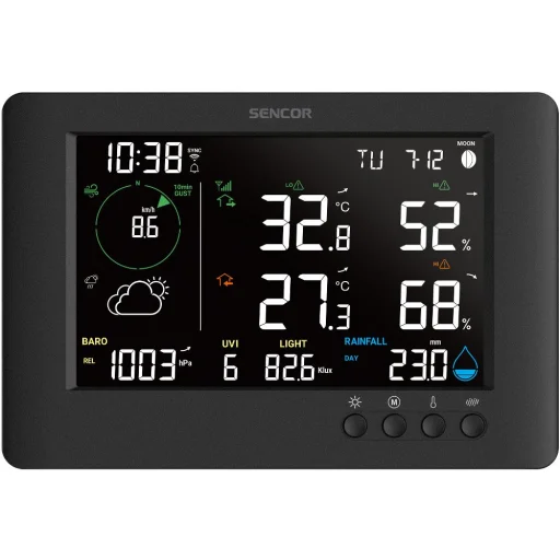 SENCOR SWS 10500 WiFi professzionális meteorológiai állomás 7 az 1-ben vezeték nélküli érzékelővel - 5