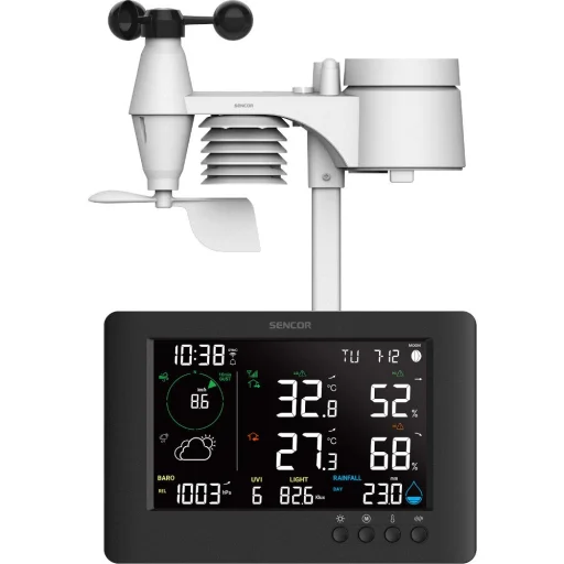 SENCOR SWS 10500 WiFi professzionális meteorológiai állomás 7 az 1-ben vezeték nélküli érzékelővel - 1