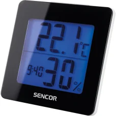 SENCOR SWS 1500 B hőmérő ébresztőórával, beltéri hőmérséklet- és páratartalom-mérővel