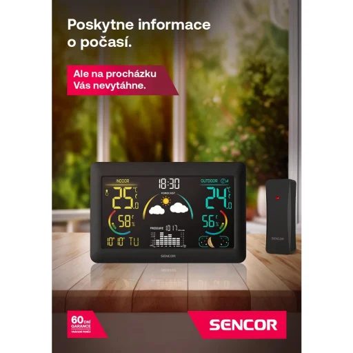 SENCOR SWS 4900 vezeték nélküli időjárás-állomás érzékelővel - 10