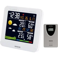 SENCOR SWS 5600 meteorológiai állomás színes LCD kijelzővel és kültéri érzékelővel