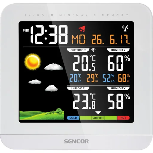 SENCOR SWS 5600 meteorológiai állomás színes LCD kijelzővel és kültéri érzékelővel - 2