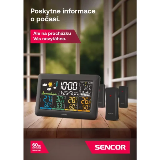 Sencor SWS 6300 időjárás-állomás 3 vezeték nélküli érzékelővel - 9