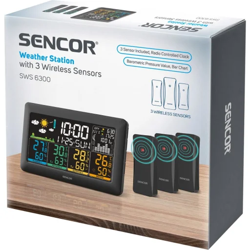Sencor SWS 6300 időjárás-állomás 3 vezeték nélküli érzékelővel - 10