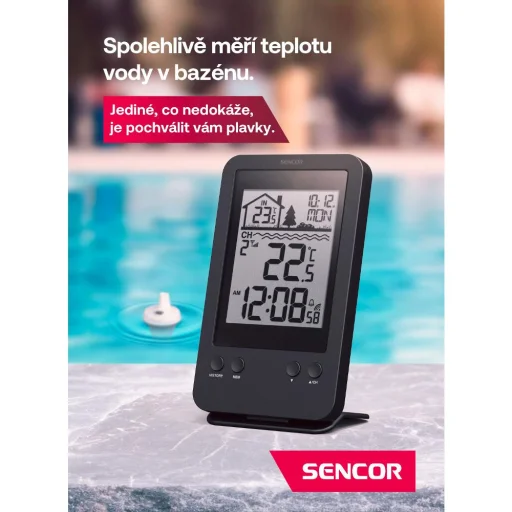 SENCOR SWS 6900 POOL vezeték nélküli medence hőmérős időjárás-állomás medenceérzékelővel - 15