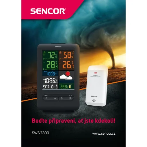 SENCOR SWS 7300 meteorológiai állomás vezeték nélküli érzékelővel - 12