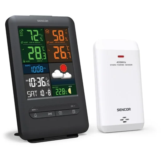 SENCOR SWS 7300 meteorológiai állomás vezeték nélküli érzékelővel - 3
