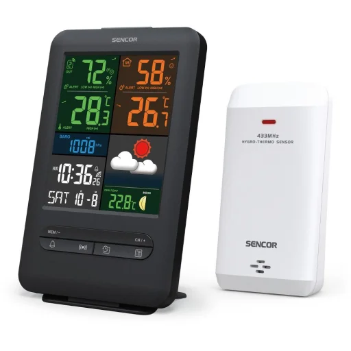 SENCOR SWS 7300 meteorológiai állomás vezeték nélküli érzékelővel - 1