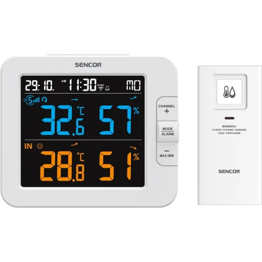 SENCOR SWS 8600 SH Wi-Fi 7 csatornás meteorológiai állomás vezeték nélküli érzékelővel - 9