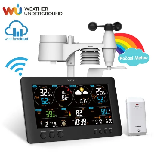 SENCOR SWS 12500 WiFi professzionális meteorológiai állomás 7 az 1-ben vezeték nélküli érzékelővel - 2