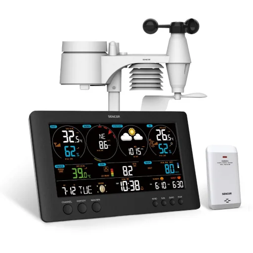 SENCOR SWS 12500 WiFi professzionális meteorológiai állomás 7 az 1-ben vezeték nélküli érzékelővel - 14
