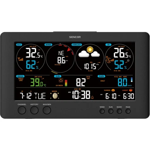 SENCOR SWS 12500 WiFi professzionális meteorológiai állomás 7 az 1-ben vezeték nélküli érzékelővel - 17