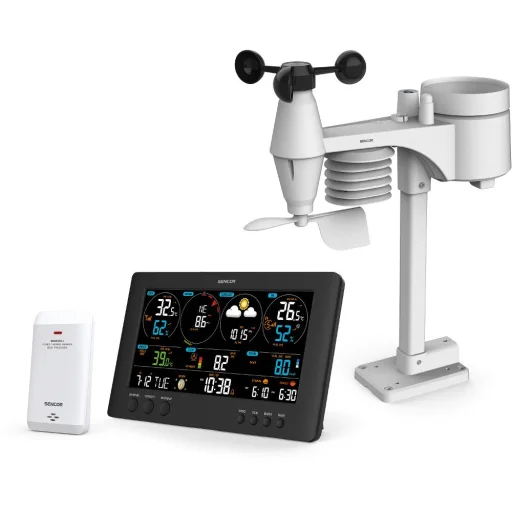 SENCOR SWS 12500 WiFi professzionális meteorológiai állomás 7 az 1-ben vezeték nélküli érzékelővel - 5