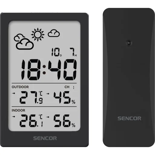 SENCOR SWS 2300 B vezeték nélküli időjárás-állomás érzékelővel, fekete - 2