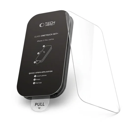 iPhone 17 Pro / iPhone 18 Pro Tech-protect Onetouch Set+ sada 2 kusov priehľadného tvrdeného skla - 3