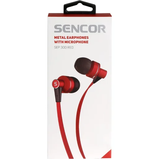 SENCOR SEP 300 MIC RED fülbe helyezhető mikrofonos fülhallgató piros - 3