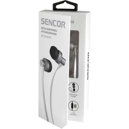 SENCOR SEP 300 MIC WHITE fülbe helyezhető headset fehér - 2