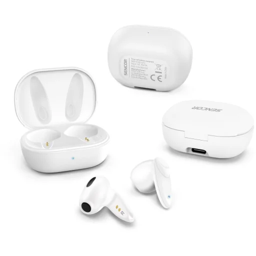 SENCOR SEP 530BT WH Bluetooth TWS vezeték nélküli fülhallgató mikrofonnal, fehér - 7