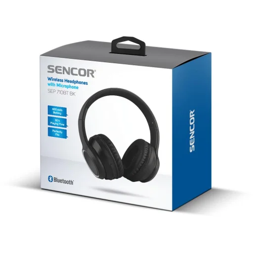 SENCOR SEP 710BT BK Bluetooth fejhallgató fekete - 8