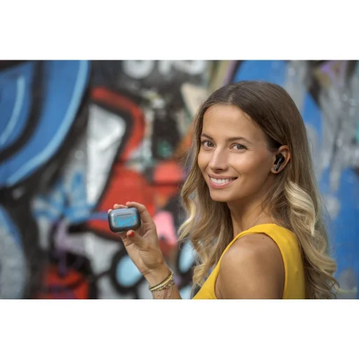 Buxton BTW 4600 Grey TWS Bluetooth slúchadlá s nabíjacím puzdrom, sivé - 8